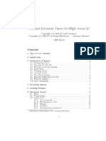 Standard Document Classes For L TEX Version 2e: A Johannes Braams 1997/10/10