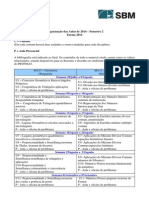 Programação de Aulas de Geometria e Aritmética