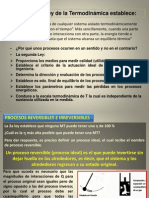 La segunda ley de la termodinámica y los procesos reversibles e irreversibles