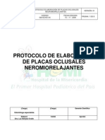 Protocolo Elaboracion Placas Oclusales Neuromiorelajantes