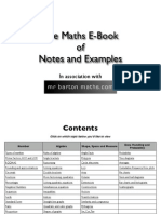 The Maths Ebook of Notes and Examples