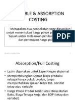 Absorption & Variable Costing