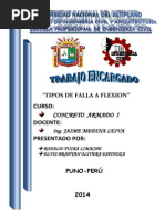 Tipos de Falla Sometidos a Flexion