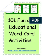 101 Ways to Use Word Cards