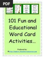 101 Ways to Use Word Cards