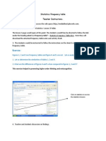 Teacher Instructions - Statistics Lesson 3 Frequency Table