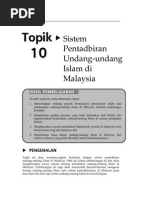 Topik 10 Sistem Pentadbiran Undang Undang Islam Di Malaysia