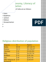 Religion, Economy, Literacy of Indian population