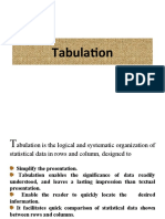 Tabulation