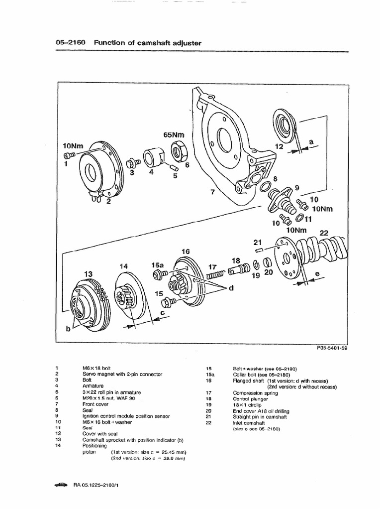 Camshaft Adjuster Mercedes w202 M111 PDF Propulsion Machines