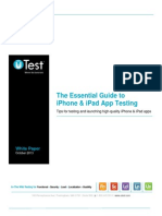 UTest Whitepaper The Essential Guide To IOS App Testing