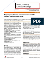 Atypical Presentation of Pseudomembranous Colitis Localized in Adenomatous Polyps