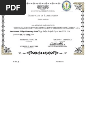 Training Certificate