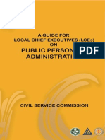 A Guide for Local Chief Executives Lces on Public Personnel Administration