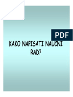 Kako Napisati Naucni Rad