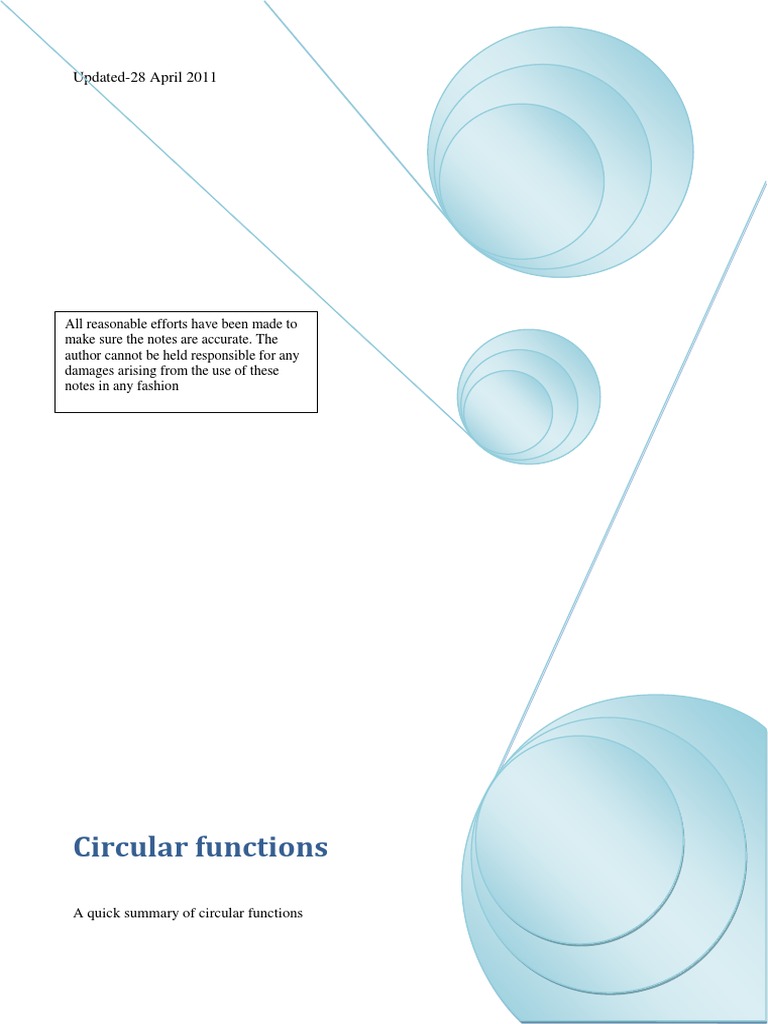 Understanding Circular Functions | PDF | Sine | Trigonometric Functions