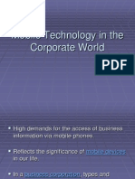 Mobile Technology in The Corporate World - Powerpoint