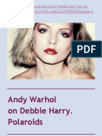 Andy Warhol On Debbie Harry. Polaroids