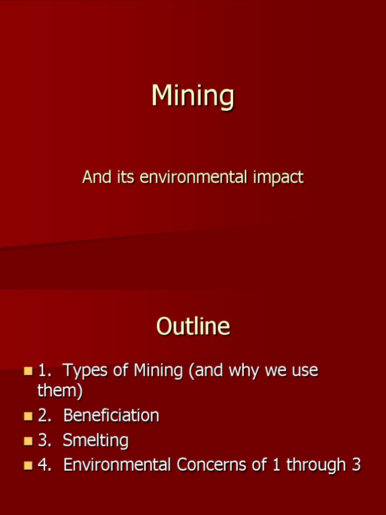 Environmental Impact of Mining | PDF | Mining | Iron
