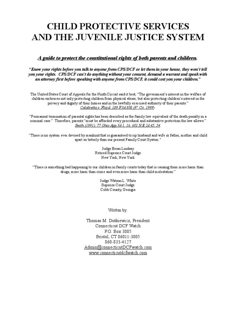 Protecting Rights Against CPS Investigations | PDF | Search And Seizure ...