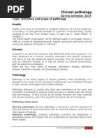 Lecture 1 Definition and Scope of Pathology