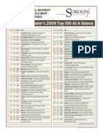 Wine Spectator Top 100 List 2009