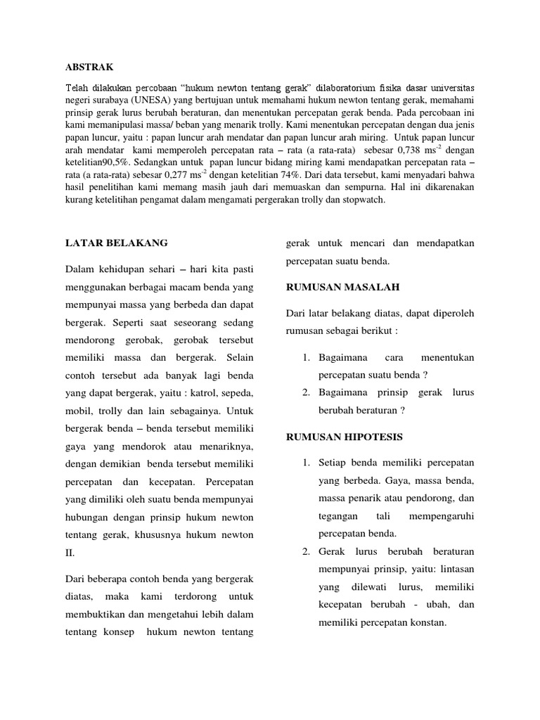 Paling Keren Contoh Abstrak Laporan Praktikum Biologi