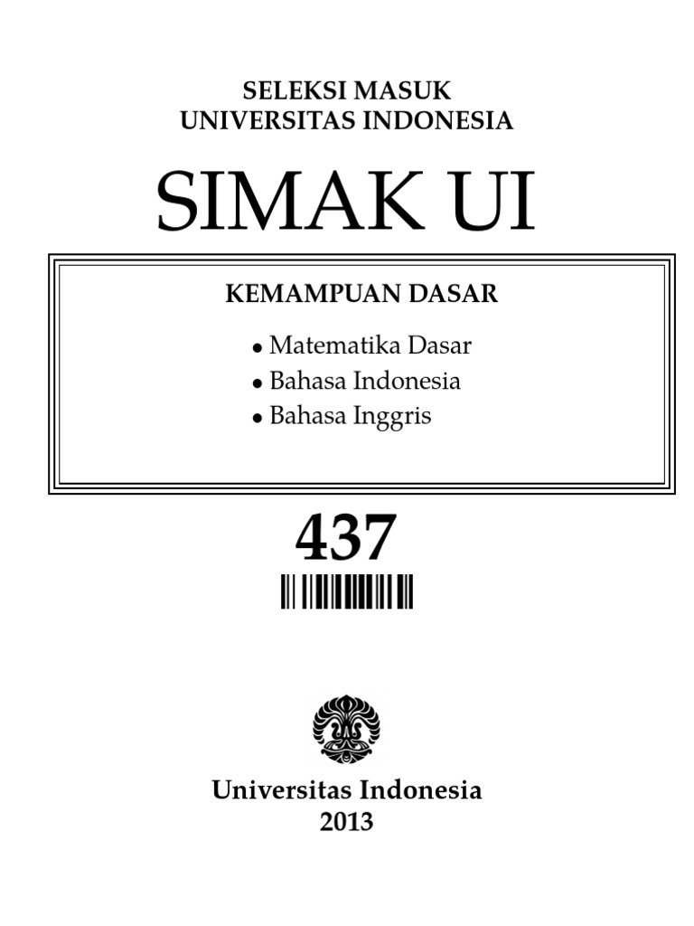 Panduan Ujian SIMAK UI 2013 | PDF