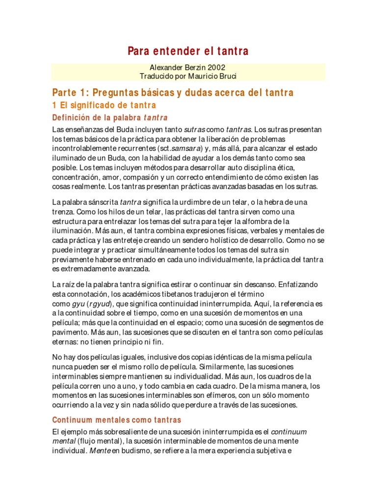 Significado del Tantra en Budismo | PDF | Sutra | Tantra