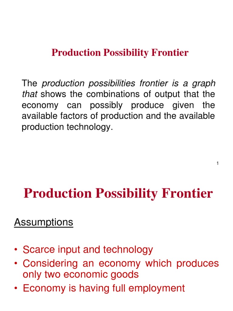 Understanding Production Possibilities Frontier | PDF | Economic ...