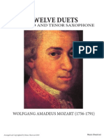 12 Duets For Alto and Tenor Saxophone - Mozart