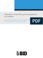 Efectividad en El Desarrollo y Gestión Presupuestaria Por Resultados