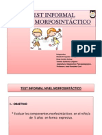 Test Informal Morfosintáctico