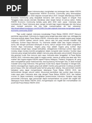 Contoh Essay Tentang Pasar Bebas 2015