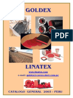 Catálogo General 2003 de Goldex con soluciones de jebe Linatex para procesamiento de minerales