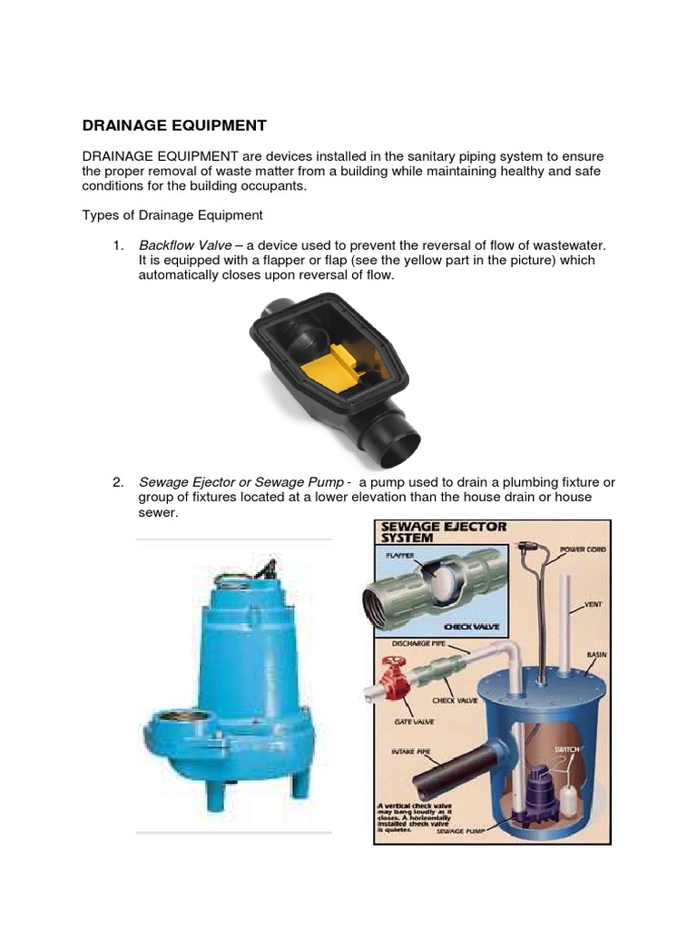 Drainage Equipment Drainage Sewage Treatment