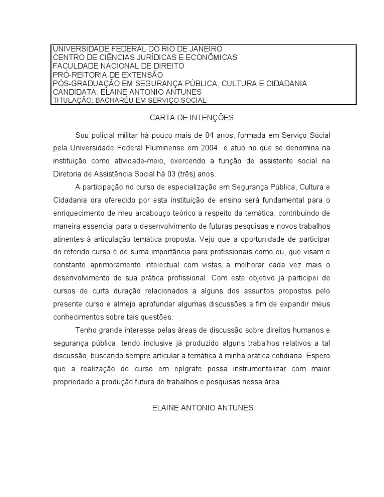 Carta de Intenções  PDF