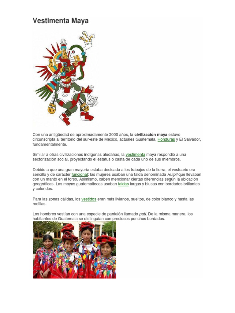 Vestimenta Maya | PDF