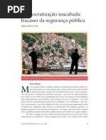 ZALUAR - Democratização inacabada fracasso da segurança publica