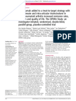 Adalimumab added to methotrexate increases remission in early rheumatoid arthritis