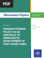 Download Russian Foreign Policy as an Obstacle to Democratic Development in Post-Soviet Area by minzaradd SN23027385 doc pdf