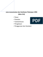 Akta Keselamatan Dan Kesihatan Pekerjaan 1994