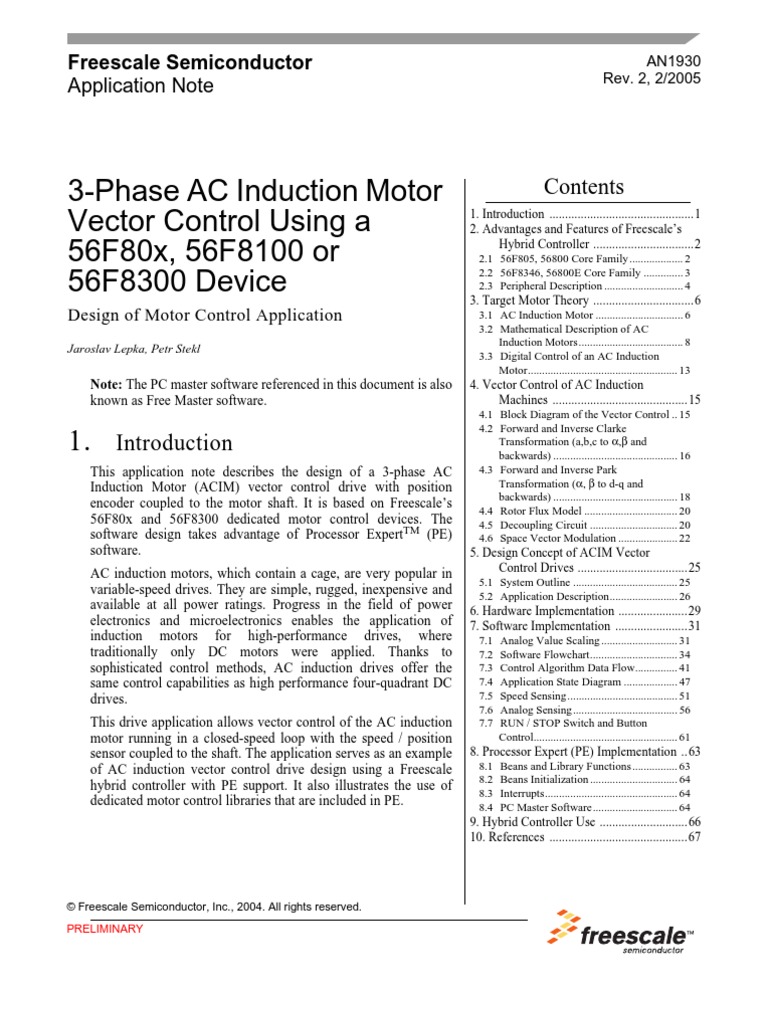 AC Induction Motor Vector Control Guide | PDF | Analog To Digital ...