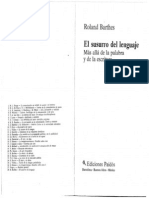 148480683 BARTHES Roland El Susurro Del Lenguaje PDF