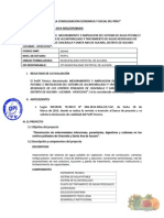 Informe Tecnico de Aprobacion de Perfil Tecnico Agua y Desague de Santa Ana de Aucara y Chacralla