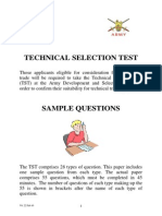 UK ARMY Technical Selection Tests