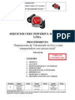 VPS-PO-01 - Reparaciones Vulca en Frio a Cintas Transportadora