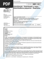 NBR 11817_01 (EB-2116) - Esterilização - Esterilizador a Vapor - Esterilizadores Pequenos - Requisitos - 8pag