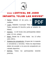Viii Festival de Judo Infantil - Club Las Nieves - PDF