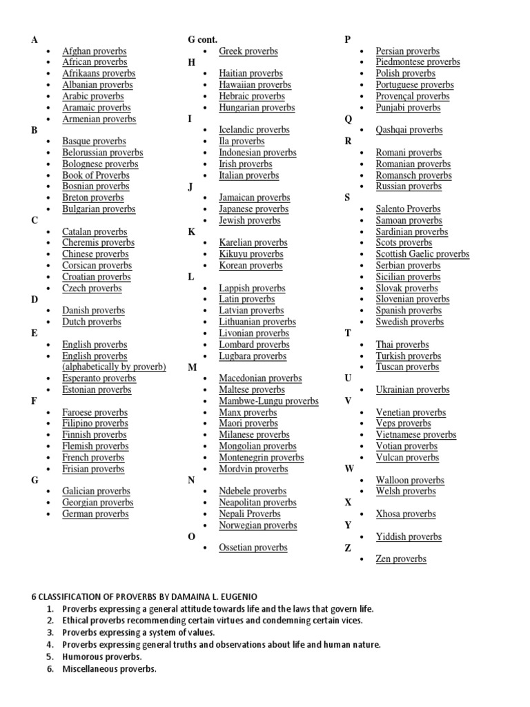 Global Proverbs Collection | PDF | Proverb | Languages